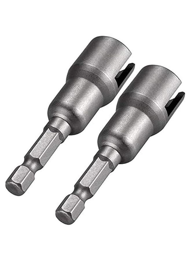 Wing Nut Driver, 2 Pack, Power Wing Nut Drill Bit Socket Tool with 1/4 Quick Connect Hex Shank, for Panel Wing Nuts, Screws Eye C Hook