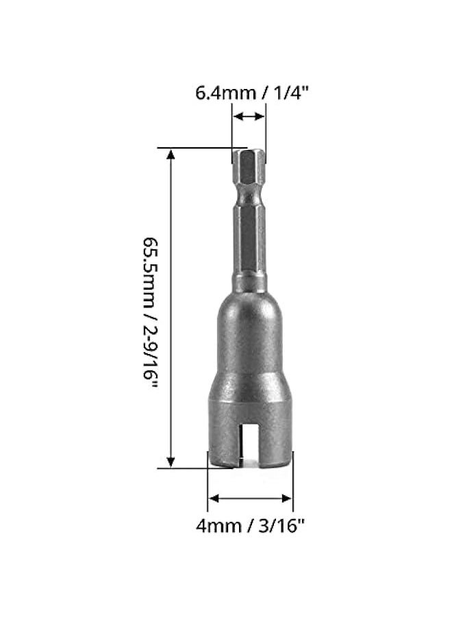 Wing Nut Driver, 2 Pack, Power Wing Nut Drill Bit Socket Tool with 1/4 Quick Connect Hex Shank, for Panel Wing Nuts, Screws Eye C Hook