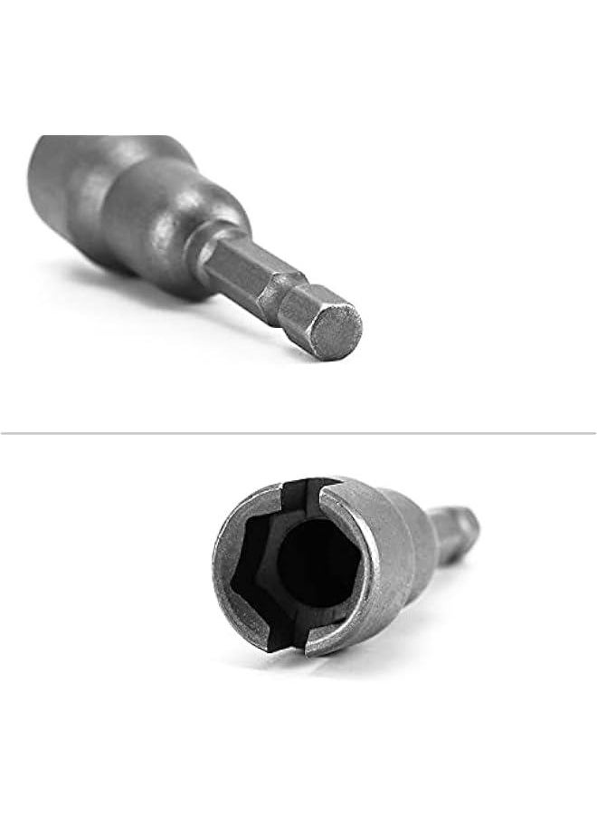 Wing Nut Driver, 2 Pack, Power Wing Nut Drill Bit Socket Tool with 1/4 Quick Connect Hex Shank, for Panel Wing Nuts, Screws Eye C Hook