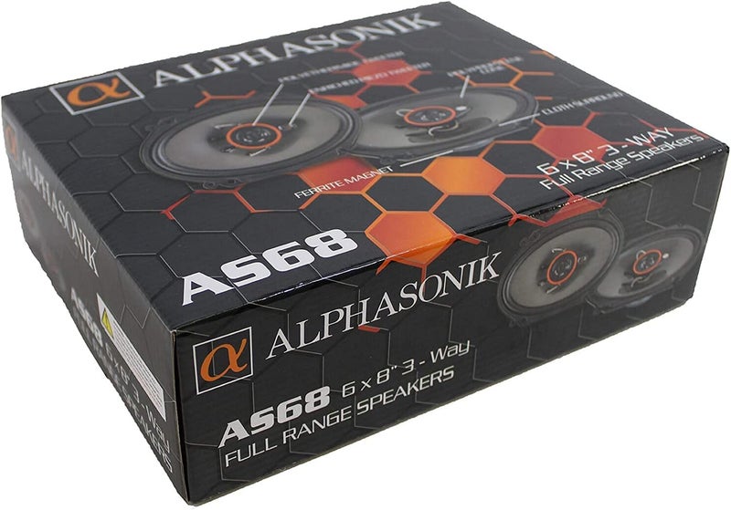 Alphasonik AS68 Loudspeakers 1 Pair of 6X8 350W Max 3-Way Speakers 4 Ohms Premium Quality Audio Door Speakers for Car or Truck Stereo Sound System - Image 5