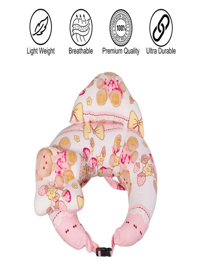 VOIDROP Nursing Pillow for Breastfeeding, New Born Infant Breastfeeding Pillows for More Support for Mom and Baby Cradle Adjustable Waist Strap and Removable Cover (Pink) - Image 3