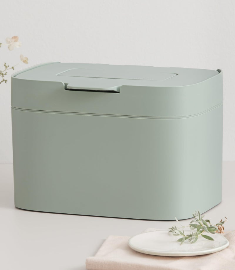 KAZAI. Compost Bin Kitchen 'Elin' | 1.2 GAL / 4.5L Countertop Compost Bin with Lid & Carbon Filter | Odor-Free, Dishwasher Safe, with Inner Bucket | Small Indoor Kitchen Composter | Sage-Green - Image 1