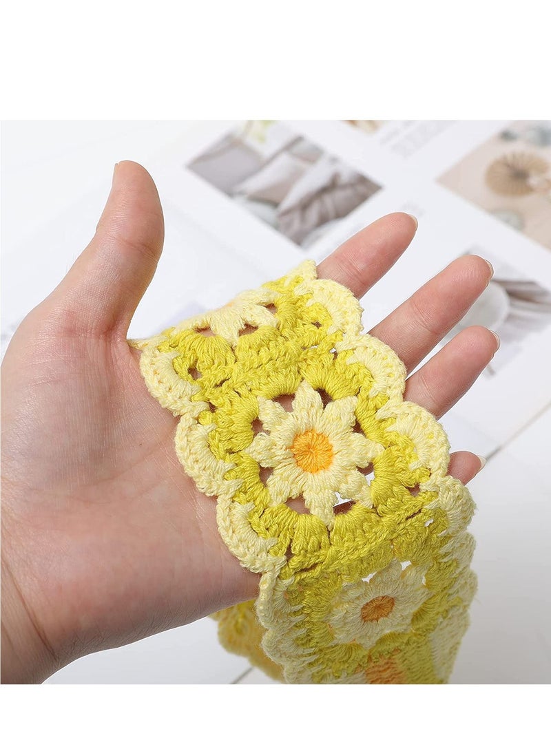 Hippie Hair Bandanas Headbands for Women Boho Headband Knit Hair Bands Floral Head Wrap Headband Vintage Head Kerchief for Girls Women Hair Accessories 3PCS