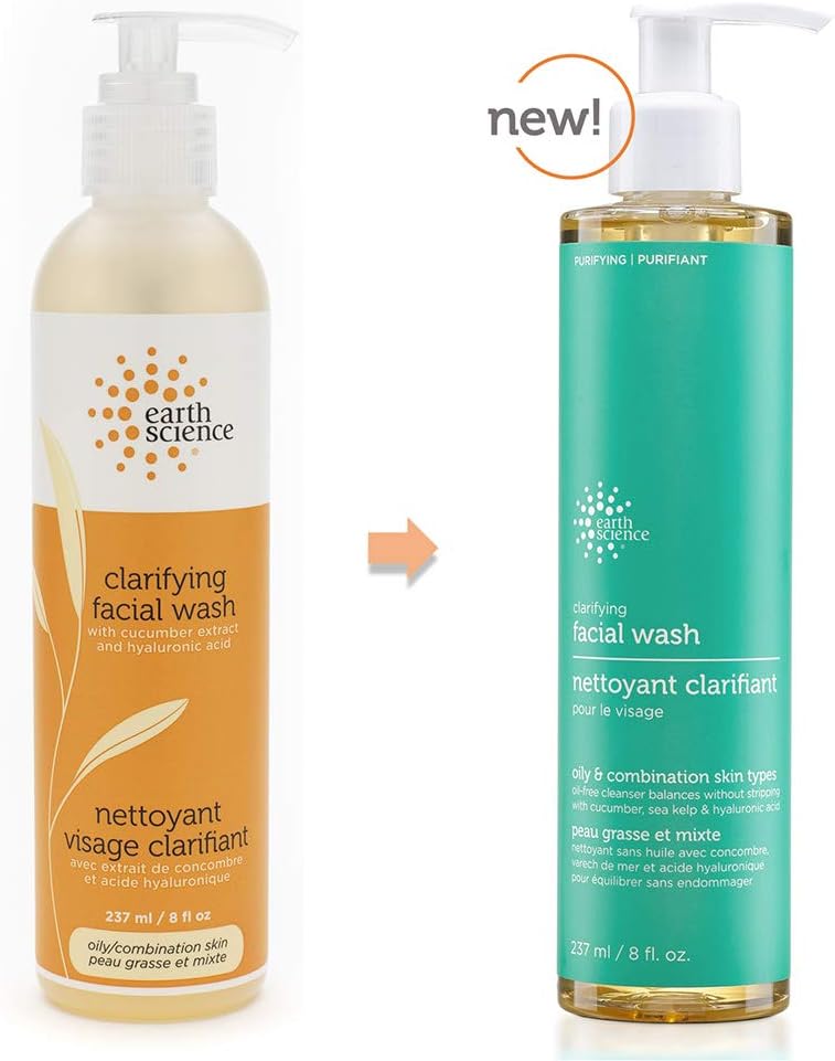 Earth Science Gentle Clarifying Facial Wash for Oily and Combination Skin Types - 2 Pack (8 fl. oz. each) - Image 2
