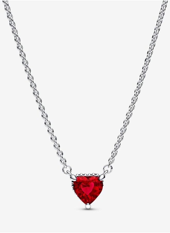 Pandora Violet Pandora Timeless Sterling Silver Sparkling Heart Halo Pendant Collier Necklace for Women 45cm 392542C01  - Image 1