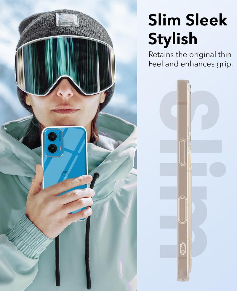 Jkobi Lifetime Anti-Yellow Clear Back Cover Case for Motorola Moto G96 (Sleek Hard Crystal | Shockproof and Camera Protection) - Image 3