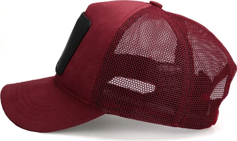 بلاك بورك Blackbörk V1 Trucker Lion - Unisex Claret Red Hat (Cap) with 9 Code Logo