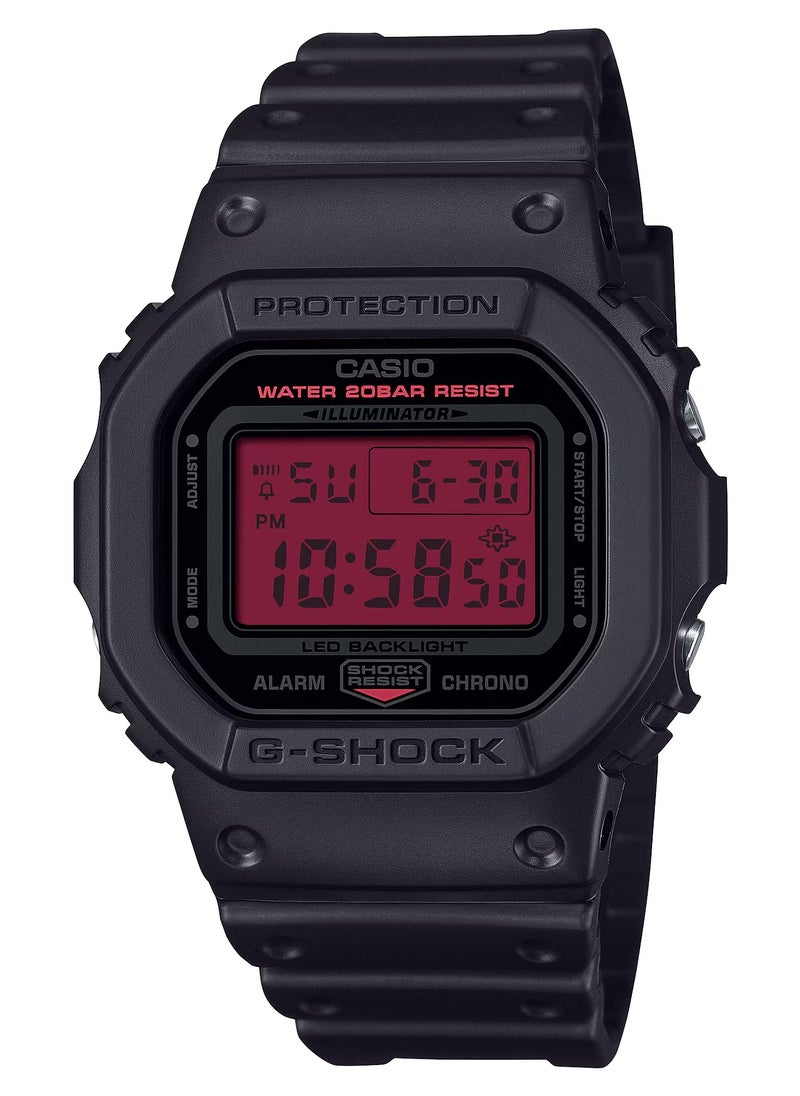 CASIO G-shock Unisex Digital Black Resin Band Wrist Watch DW-5600BBR-1 