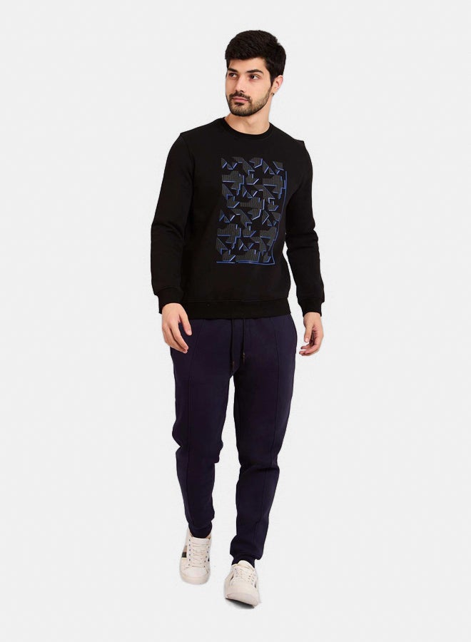 Dare Men Regular Fit Sweat Shirt - Black