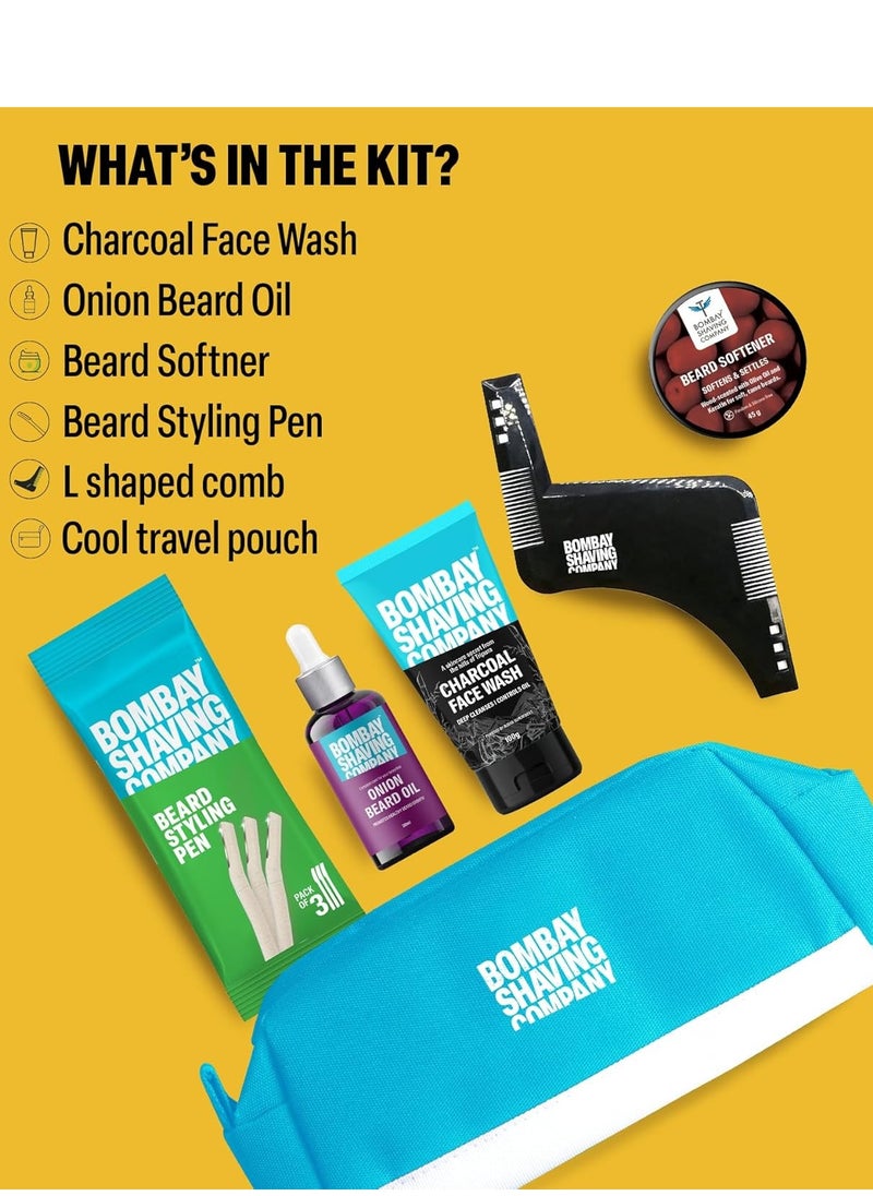 BOMBAY SHAVING COMPANY - Shaving Company Beard Grooming Kit for Men 6-in-1 Advanced Beard Maintenance Kit - Image 1