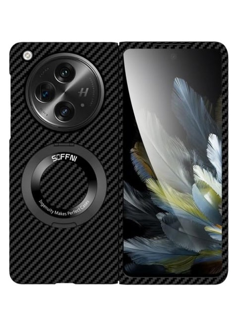 OPPO Find N3 5G/ OnePlus Open case Shockproof Carbon Fiber phone Cases Camera Lens Stand Magnetic Wireless Charge Shell back Cover
