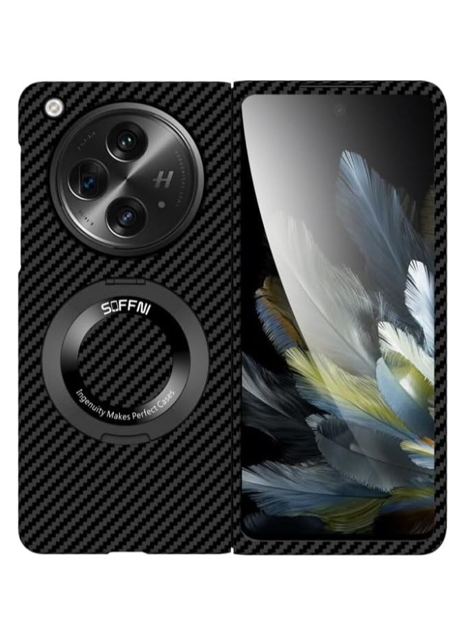 OPPO Find N3 5G/ OnePlus Open case Shockproof Carbon Fiber phone Cases Camera Lens Stand Magnetic Wireless Charge Shell back Cover