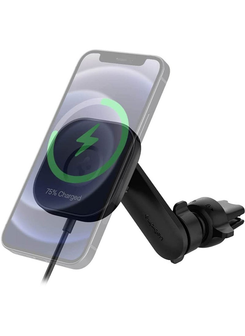 Spigen OneTap PRO for Magsafe Fast Wireless Charger Air Vent Car Mount compatible with iPhone 13 Pro Max / 13 Pro / 13 / 13 Mini & iPhone 12 Series 