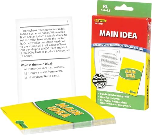 Edupress Reading Comprehension Cards Main Idea Lvl 5065 EP3401 - Image 1