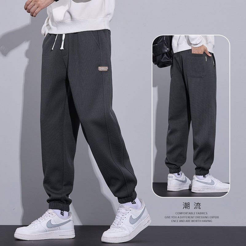 Boys' Fleece-Lined Pants 2024 Fashion Brand New Men'S Sports Casual Pants Loose Warm Pants - Image 5
