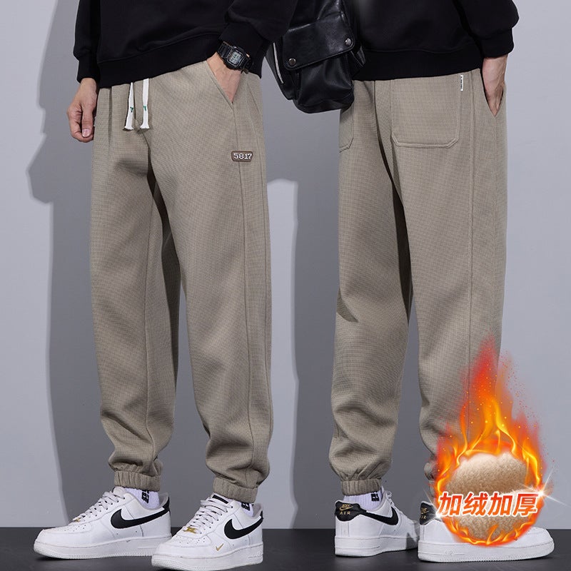 Boys' Fleece-Lined Pants 2024 Fashion Brand New Men'S Sports Casual Pants Loose Warm Pants - Image 4
