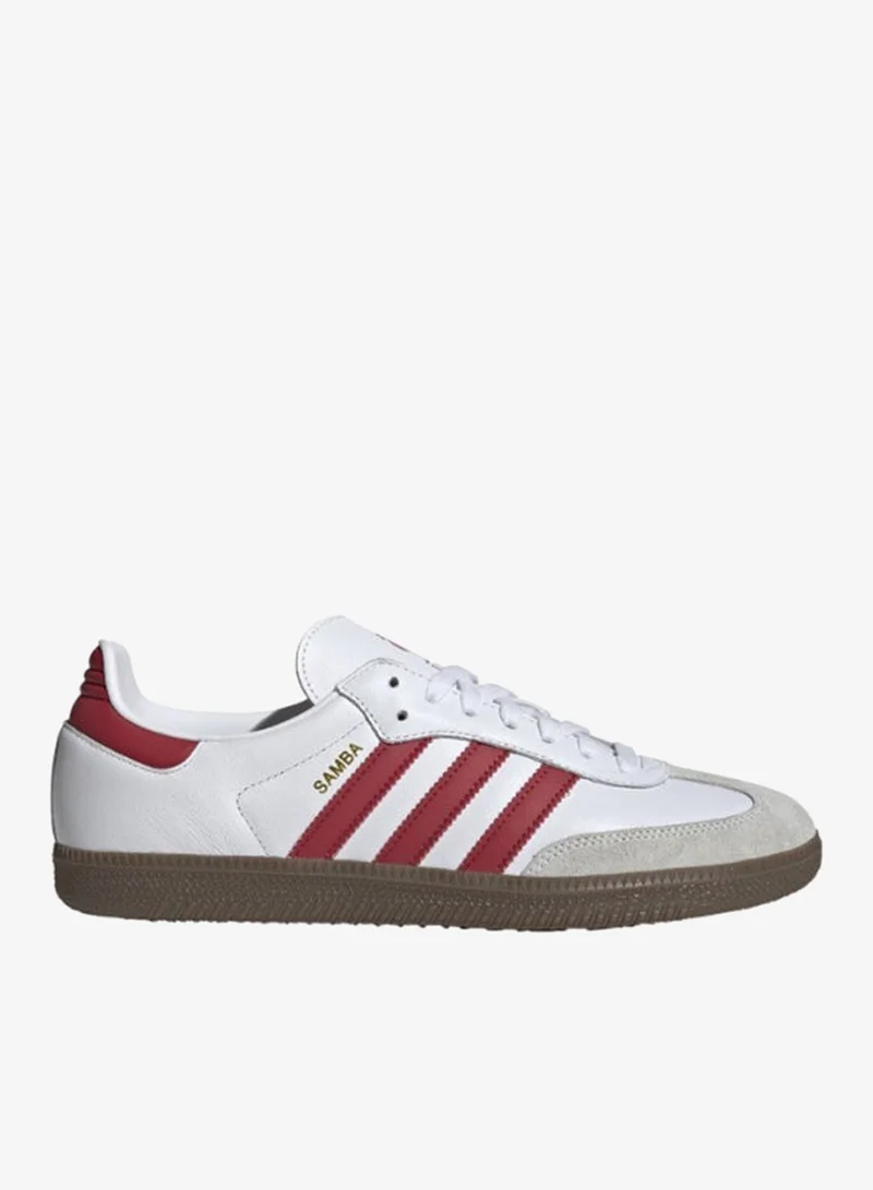 adidas أحذية كرة قدم سامبا مرخصة بيضاء للجنسين