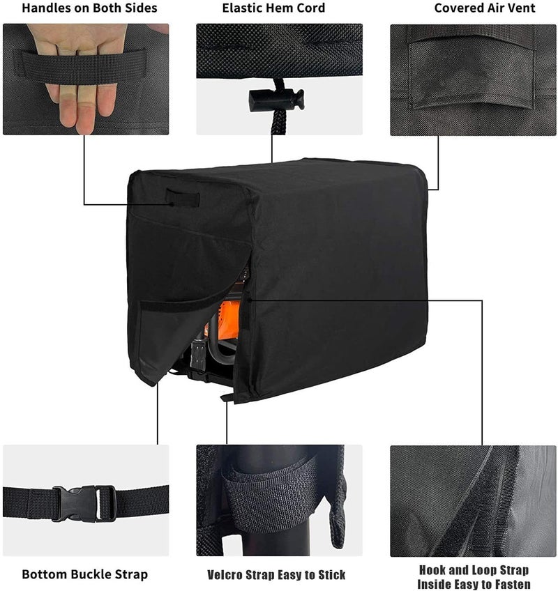 Outdoor Generator Cover for Wen 56400i 4000W-3200W, 420D Heavy Duty Water-Resistant Portable Generator Cover, Rain &amp; Dirt Protection with Windproof Buckle Straps,C - Image 5