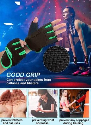 Workout Glove Set for Sports, Lifting Weights, Gym Excercise, Home Workouts And Fashion, Open Finger Gloves Pair With Full Palm Protection, Textured Non Slip Grip, Wrist Support for Men And Women - view 4