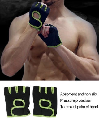 Workout Glove Set for Sports, Lifting Weights, Gym Excercise, Home Workouts And Fashion, Open Finger Gloves Pair With Full Palm Protection, Textured Non Slip Grip, Wrist Support for Men And Women - view 3