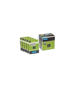 Dymo 5x Dymo D1 Label Tape 40913 9mm x 7m - Black on White  - Image 1