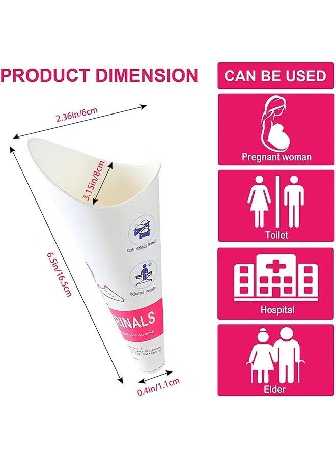 12 قطعة من جهاز التبول المحمول القابل للاستعمال مرة واحدة للنساء، مبولة للنساء، كوب بول للنساء قائم، مبولة للنساء للاستعمال مرة واحدة، قمع بول للنساء، مخاريط بول للسفر والتخييم - Image 2