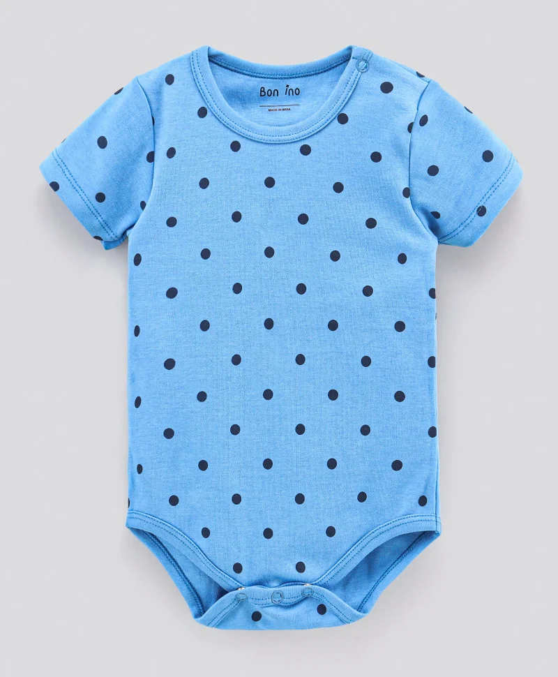 Bonfino Bonfino Half Sleeves Onesies Printed Pack of 3 - Multicolor