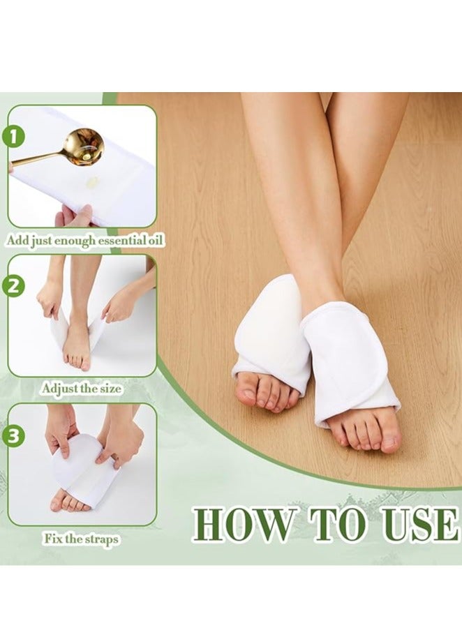general 2 Piece Castor Oil Foot Pad Set, Reusable Castor Oil Foot Pad, Castor Oil Flannel with Hook and Loop Strap for Feet, Castor Oil Free - Image 2