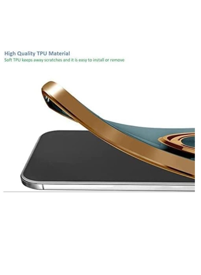 Raxoom Silicone TPU Shockproof Ring Holder Kickstand Slim Plated Phone Case Cover designed for iPhone 12 Pro Max - Image 2