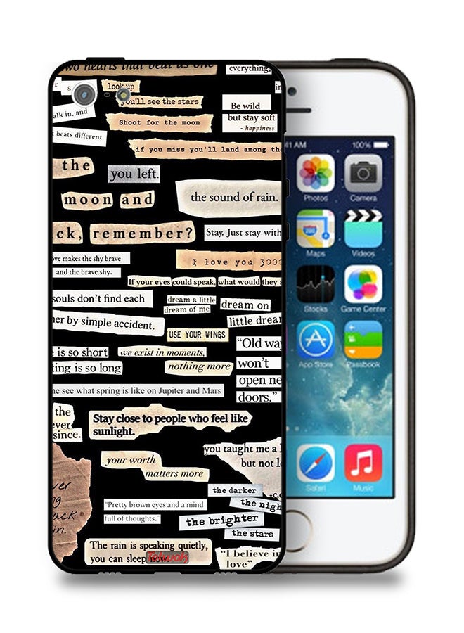 Tolwak Apple iPhone 5/5s/SE Protective Case Quotes Stickers - Image 1