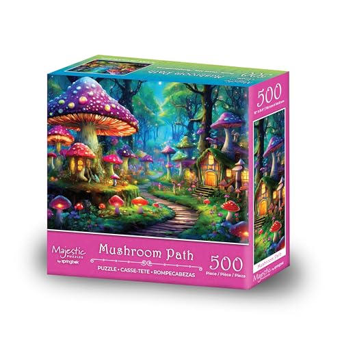 Springbok Majestic Value Brand 500 Piece Adult Puzzle of a Mystical Mushroom Fantasy Village - Image 5