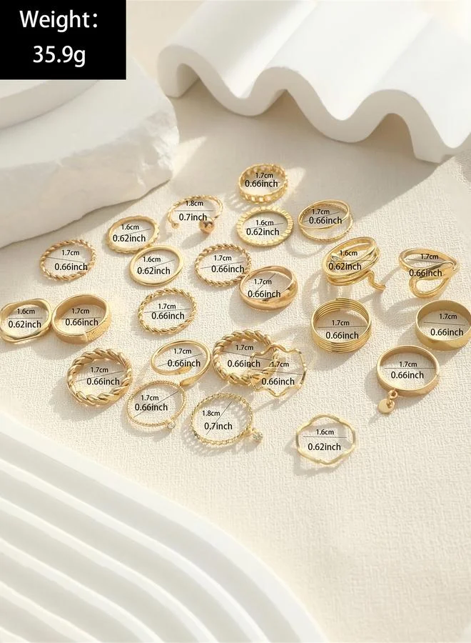 Take Two Take Two Set of 24 - Assorted Textured Rings