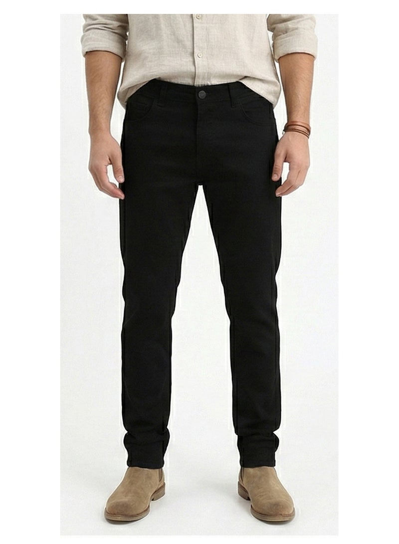 RAVIN Sleek Slim-Fit Black Denim Jeans - Image 1