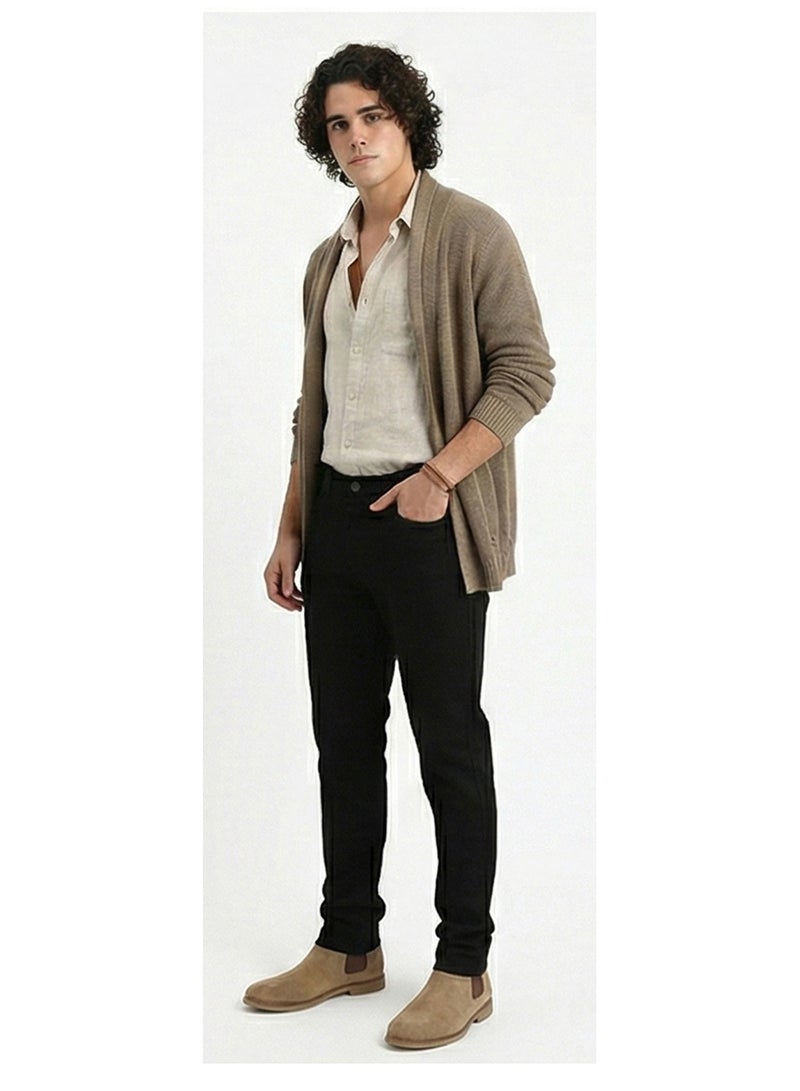 RAVIN Sleek Slim-Fit Black Denim Jeans - Image 5