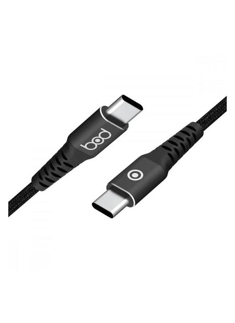 Type-C to Type-C Data Sync And Fast Charging Cable Nylon Braided 2M