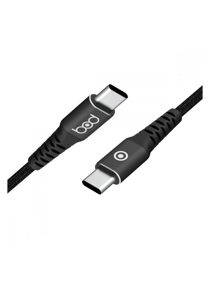 BOD - Type-C to Type-C Data Sync And Fast Charging Cable Nylon Braided 2M - Image 1