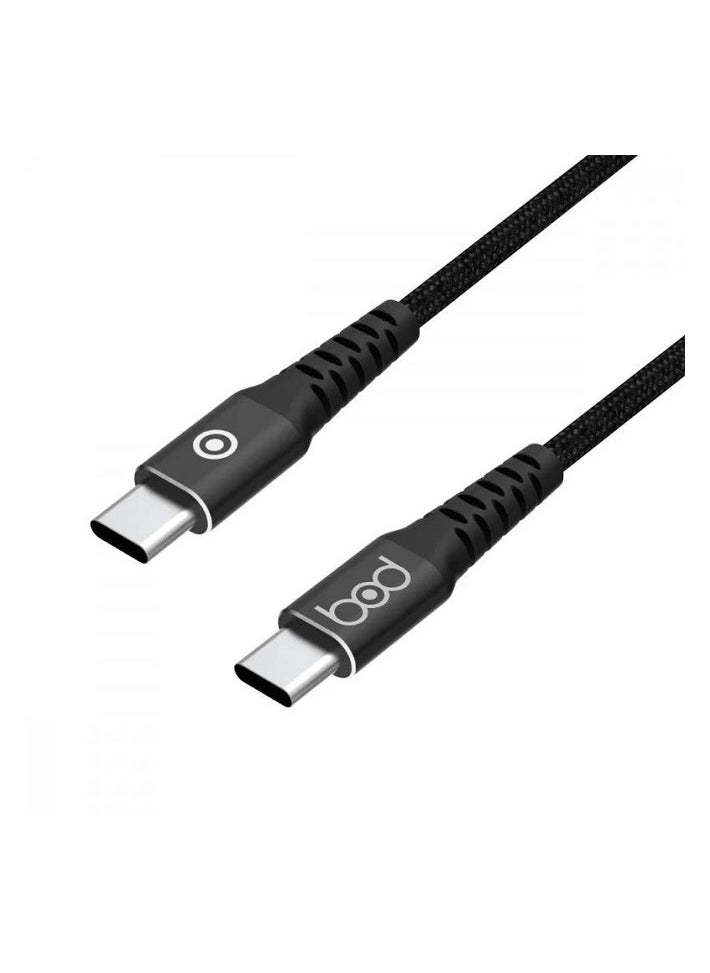 BOD - Type-C to Type-C Data Sync And Fast Charging Cable Nylon Braided 2M - Image 1