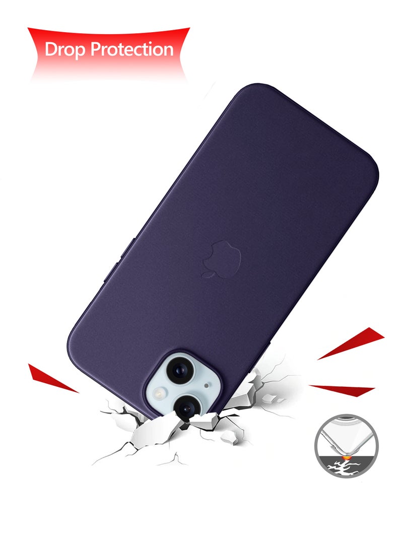Wtech - Soft Liquid Silicone Case Cover With MagSafe For Apple iPhone 15 2023 Elderberry - Image 1