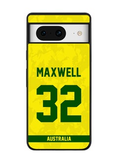 Rugged Black Edge case for Google Pixel 8, Custom Slim fit Flexible Anti Drop Thin Phone Case Cover - Team Australia Glenn Maxwell, Jersey No 32