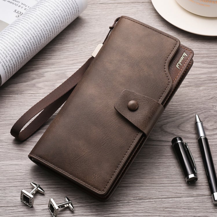 Men'S Wallet Long Zipper Multifunctional Handbag Card Bag Wallet Mobile Phone Bag Men'S Wallet Multi-Card Slot - Image 1