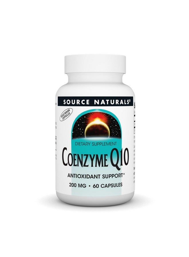 سورس ناتشورالز Source Naturals Coenzyme Q10 Antioxidant Support 200 mg لدعم القلب والدماغ والمناعة والكبد - 60 كبسولة نباتية - Image 1