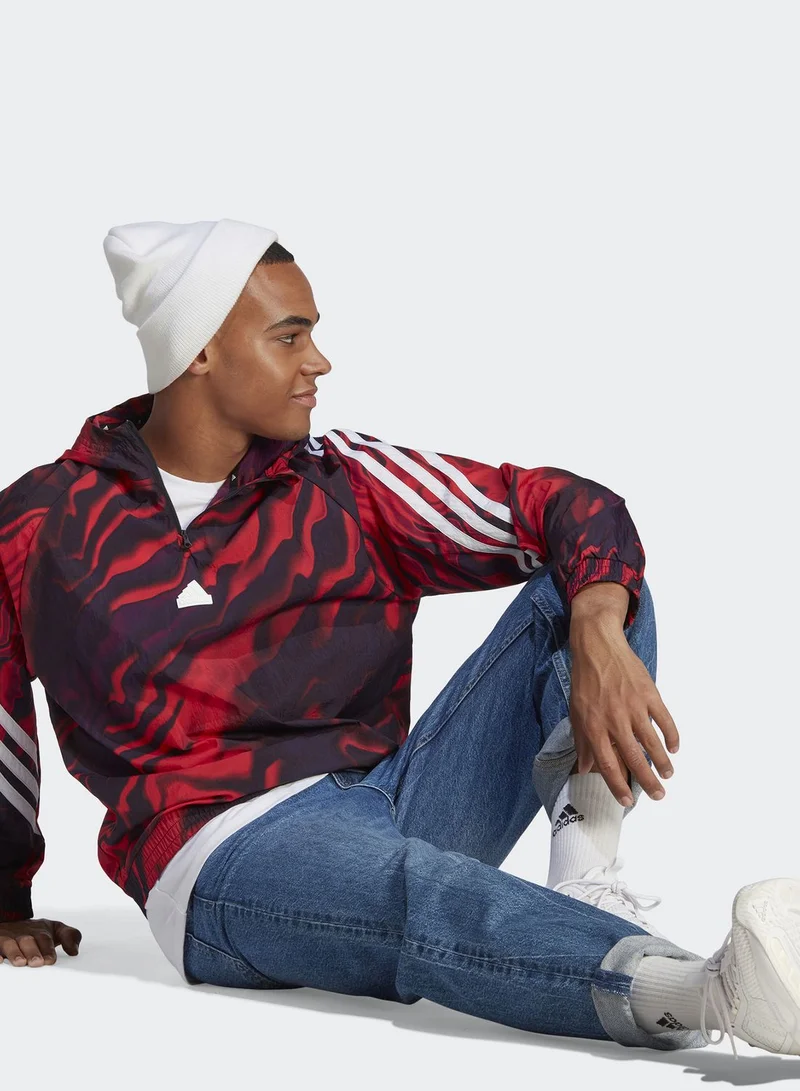 adidas هودي فيوتشور ايكونز بطبعات