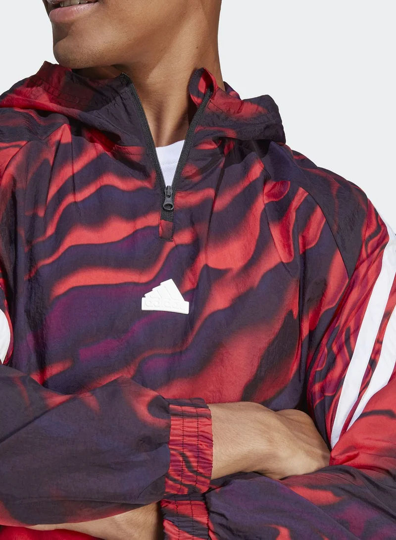adidas هودي فيوتشور ايكونز بطبعات