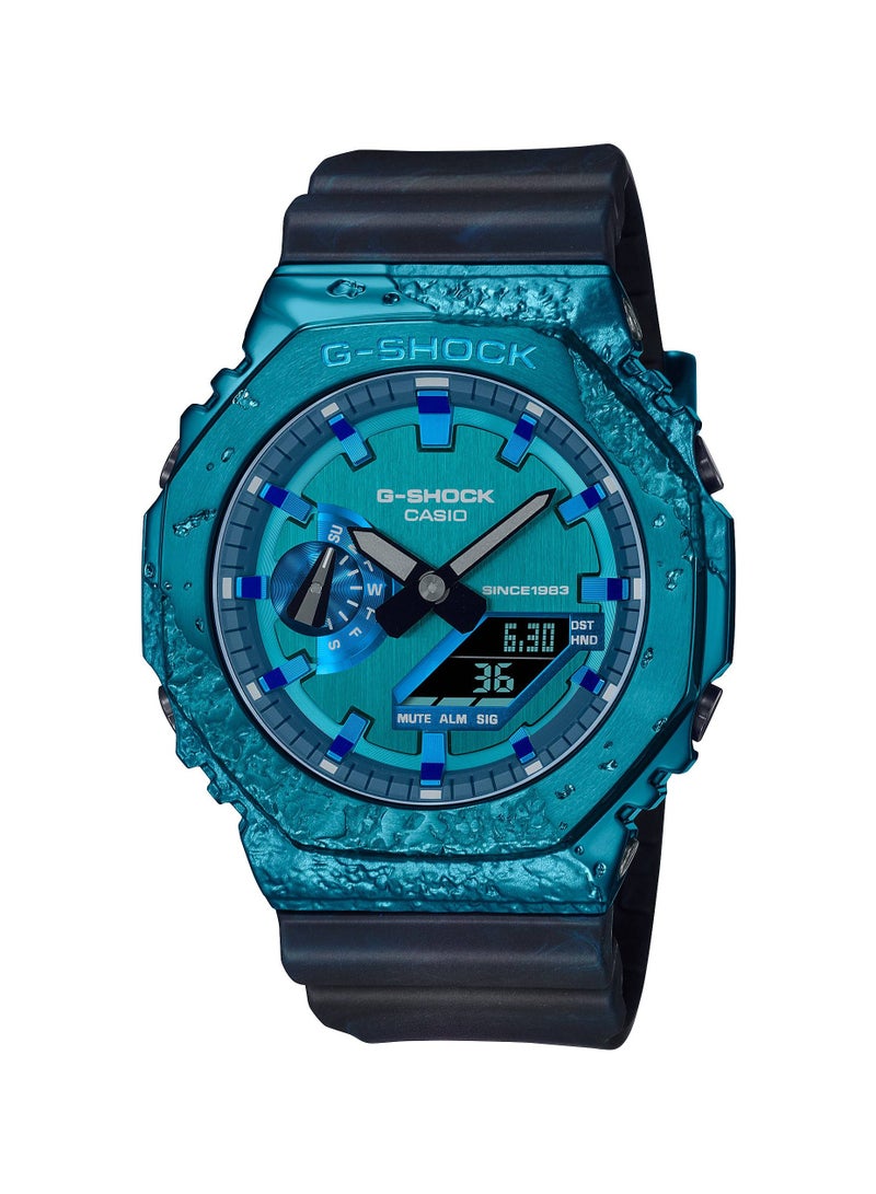 CASIO جي شوك - ساعة يد أنالوج رقمية بسوار مطاطي للذكرى الأربعين GM-2140GEM-2ADR - Image 1