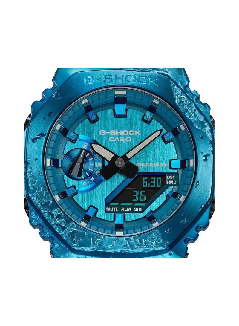 CASIO جي شوك - ساعة يد أنالوج رقمية بسوار مطاطي للذكرى الأربعين GM-2140GEM-2ADR - Image 3