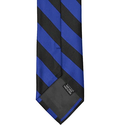 tiemart Striped Tie (Royal Blue and Black) - Image 5