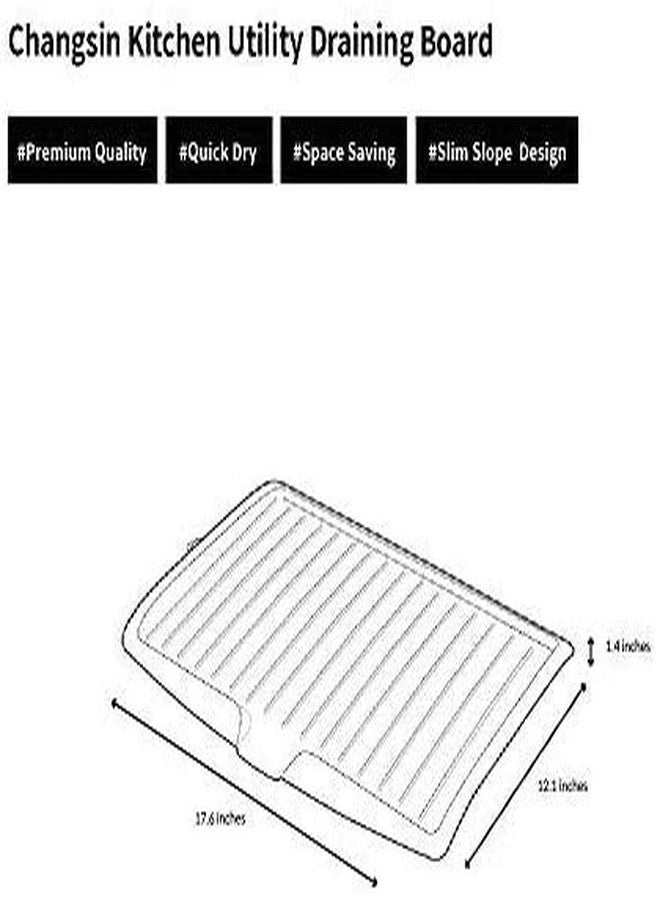 KPNG Changsin Kitchen Utility Draining Board｜Light Weight, Space Efficient, Water Drain (Blue) - Image 2
