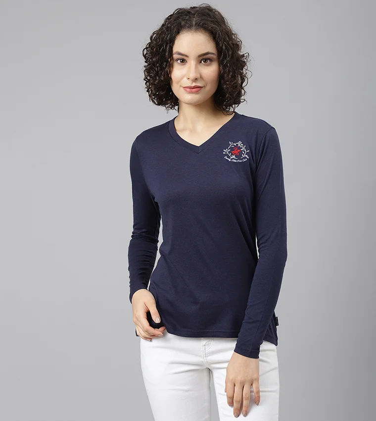 BEVERLY HILLS POLO CLUB Printed Regular Fit Long Sleeve T-Shirt