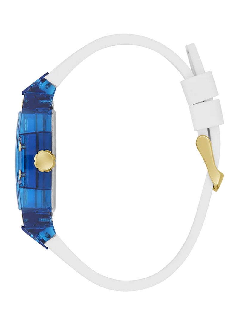 GUESS ساعة متعددة الوظائف للرجال باللون الأبيض والأزرق GW0499G6 - 42 مم - Image 3