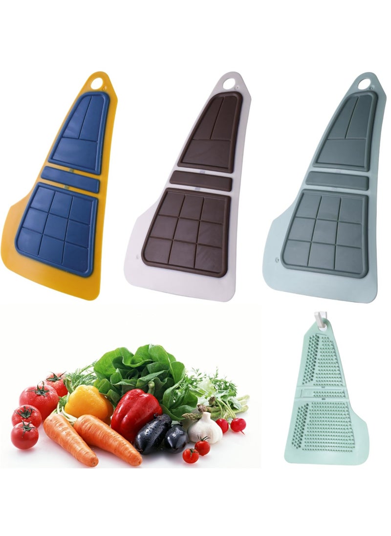 SYOSI - Silicone Vegetable Brush Potato Scrubber, Flexible Kitchen Cleaning Brush Set for Fruits, Veggies, Potatoes, Carrots, Mushrooms, and More, 3 Pack - Image 1